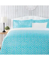 Chanasya Premium Blue Aqua Abstract Duvet Cover Set