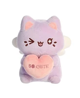 Aurora Small Candy Heart Meowchi Tasty Peach Enchanting Plush Toy Lavender 7"