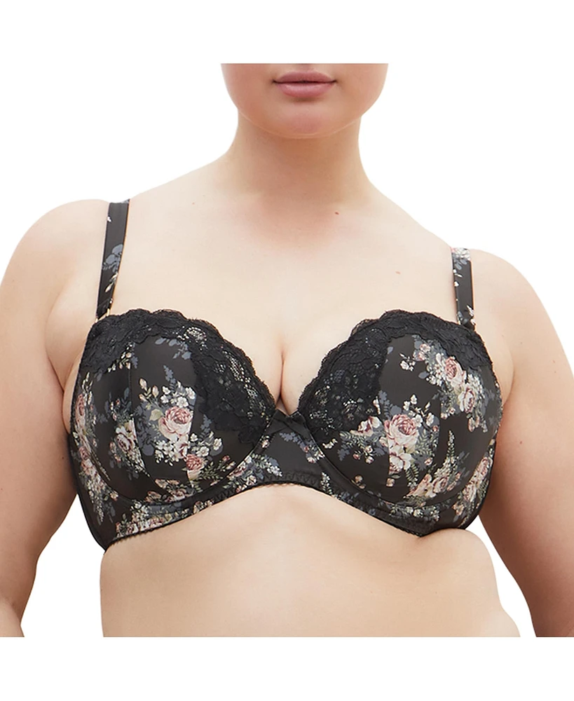 City Chic Plus Romy Print Uplift Bra