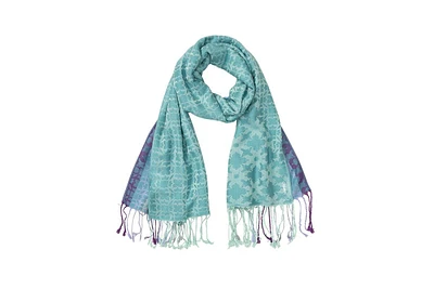 Olsen Abstract Pattern Woven Scarf