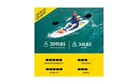 Bestway Hydro-Force White Cap 10' Inflatable Stand Up Paddle Board Kayak Set