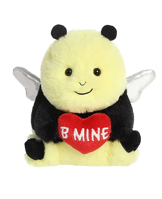 Aurora Mini B Mine Bee Rolly Pet Round Plush Toy Yellow 5"