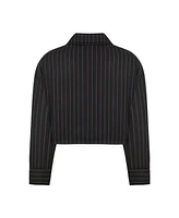 Nocturne Women's Striped Padded Shoulder Jacket