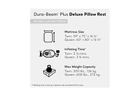 Intex Dura Beam Deluxe Pillow Raised Air Mattress Bed with Built In Pump, Queen