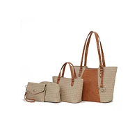 Mkf Collection Lippa M Signature Tote Bag – 4 Pcs set by Mia K