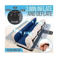 SereneLife Premium Raised Airbed With Steel Frame and Built-In Pump (Queen)