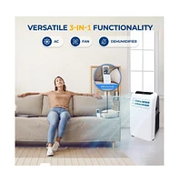 SereneLife Portable Air Conditioner, 10,000 Btu, Built-in Dehumidifier & Fan