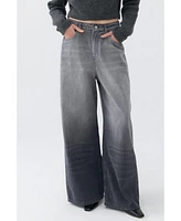 Nocturne Women's Wide Leg Gradient Jeans