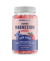 Mav Nutrition Magnesium Calming Gummies For Kids, Calming Supplement with Chamomile & Lemon Balm for Kids Sleep, Mav Nutrition, 60ct