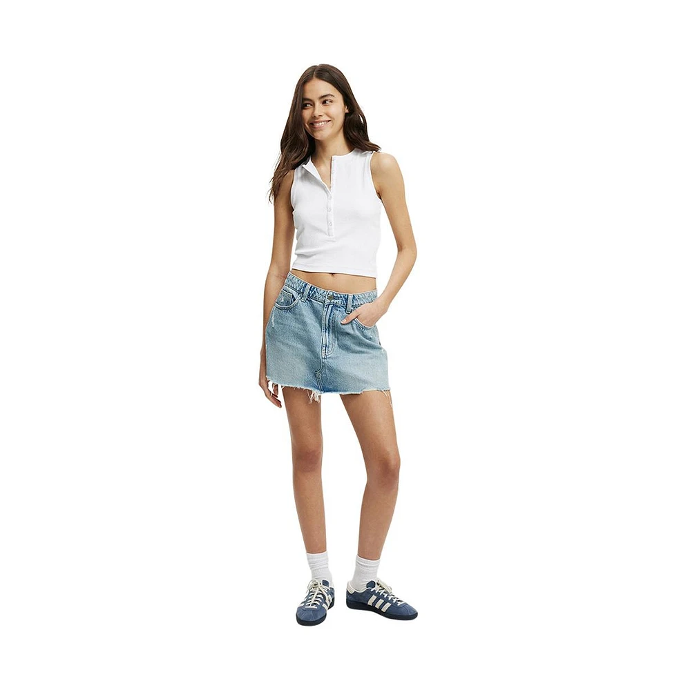 Cotton On Women's Denim Mini Skirt