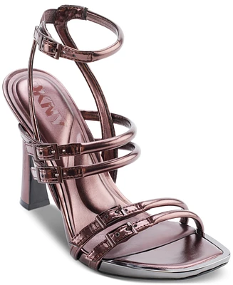 Dkny Women's Strappy Multi-Buckle Stiletto Sandals