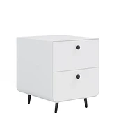 Slickblue Modern Nightstand Storage Cabinet for Living Room and Bedroom