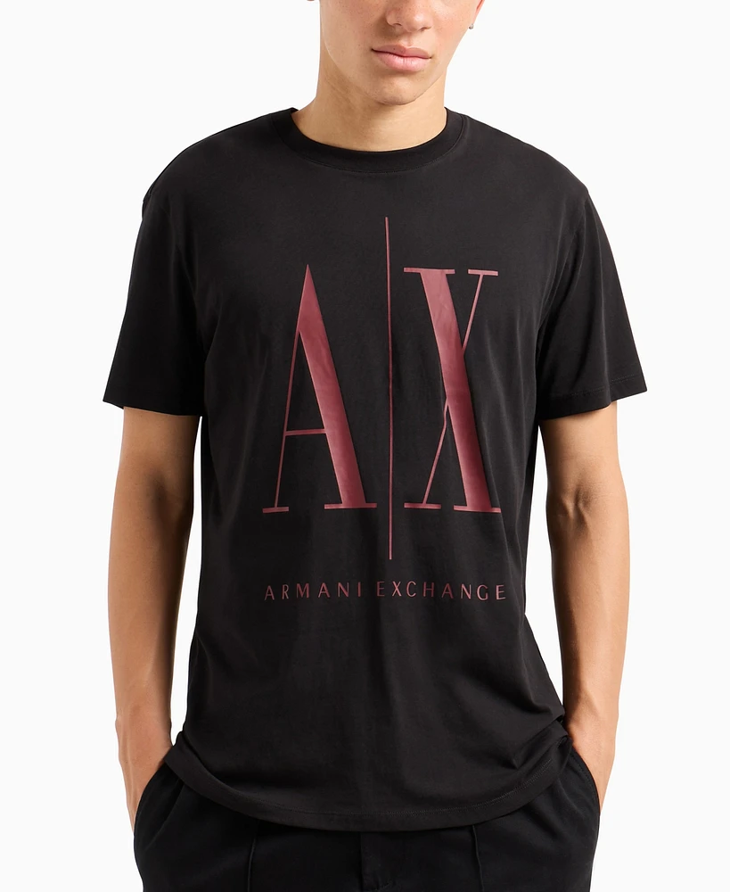 A|X Armani Exchange Men's Short Sleeve Crewneck Large Iconic Logo T-Shirt