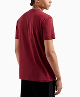 A|X Armani Exchange Men's Short Sleeve Crewneck Flocked Logo T-Shirt