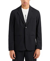 A|X Armani Exchange Men's Solid Notch Lapel Stretch Blazer