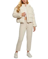 Guess Women's Daisy Hooded Logo Puffer Jacket