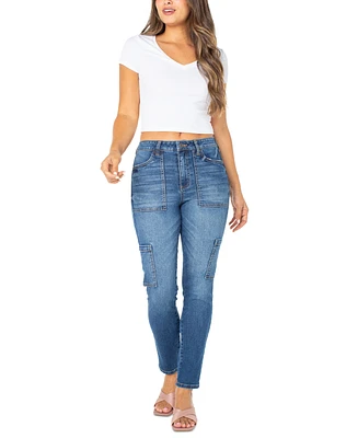 Celebrity Pink Juniors' High Rise Skinny Cargo Jeans