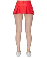 Madden Girl Juniors' Coated Pleated Mini Skort