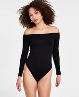 Bar Iii Women's Off-The-Shoulder Jersey Bodysuit, Exclusively at Macy's