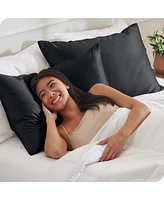Bare Home Satin Envelope Closure Pillowcase Set