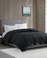 Madison Park Windom Lightweight Down Alternative Satin Trim Blanket