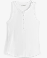 On 34th Women's Ribbed Henley Sleeveless Tank Top, Exclusively at Macy's