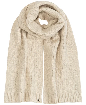 Lauren Ralph Fuzzy Knit Cable Scarf