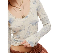 Free People Women's Clover Printed Thermal Top