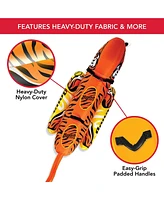 AquaPro 96 Inch Heavy Duty Nylon Tiger Water Towable 2 Person Rider, Orange