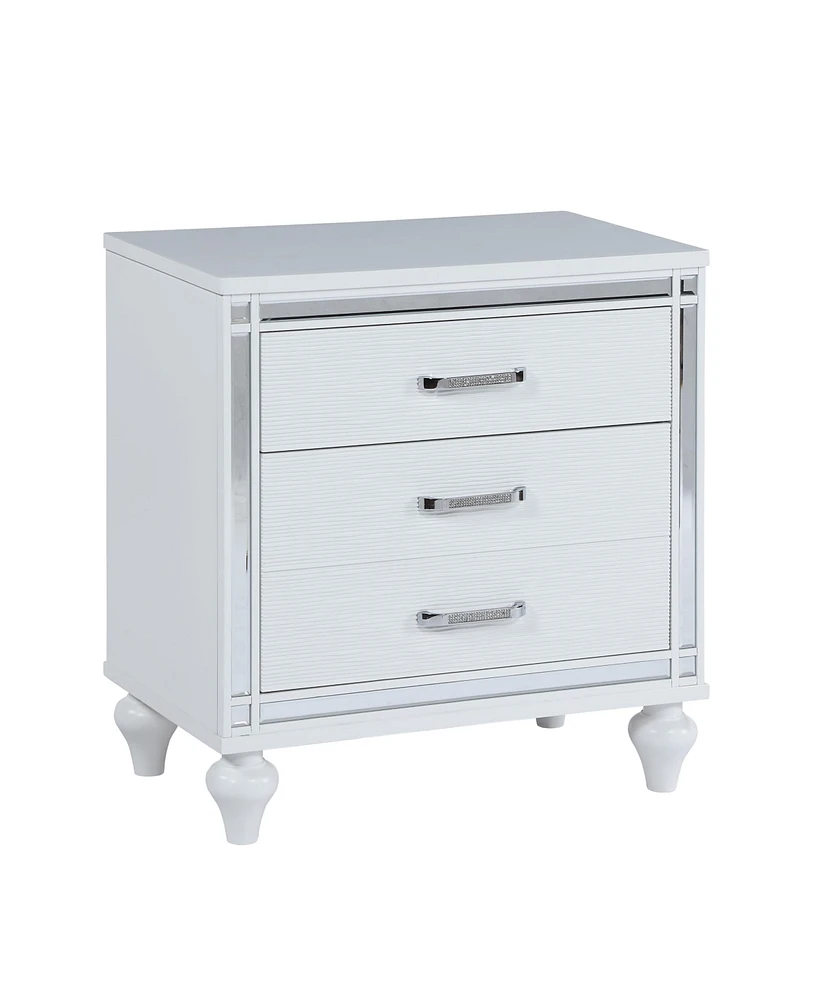 Slickblue Nightstands with Mirror Frame Accents for Elegant Decor