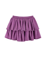 Andy & Evan Toddler Girls Toddler/Child Purple Long Sleeve Top w/Skirt Set