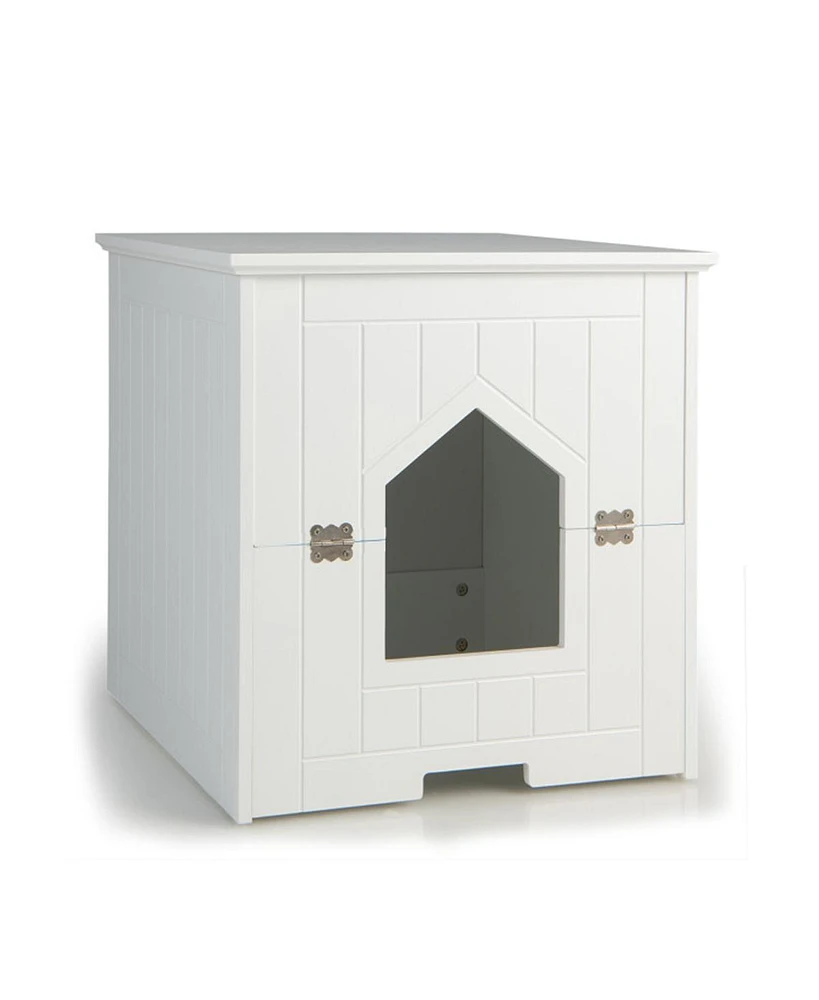 Slickblue 20" Wooden Cat Litter Box with Stylish Design End Table