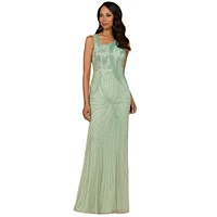 Lara Women's Asymmetrical, Beaded Gown