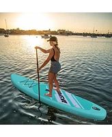 Aksport 10'6" Inflatable Sup All Around Stand Up Paddle Board Kit, Mint Green