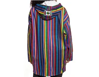 Cross Colours Men's Stripe Hooded Barn Jacket