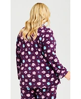 Avenue Plus Button Owl Sleep Top