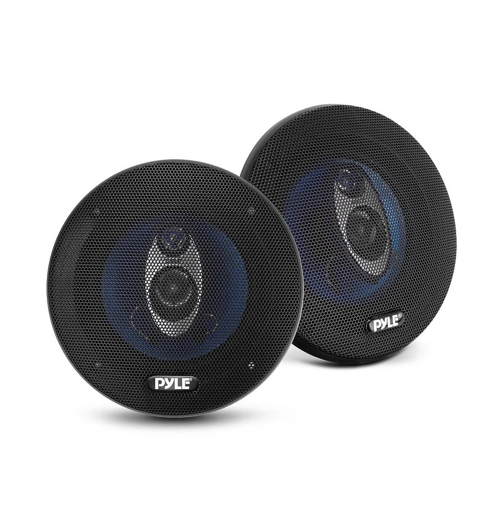 Pyle 5.25" Three-Way Car Speakers, 200 Watt, Blue