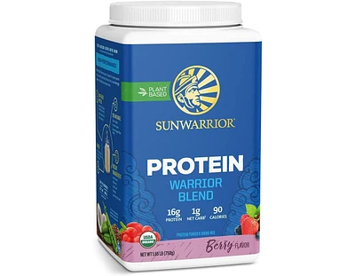 Sunwarrior Warrior Blend Protein, Plant-Based Organic Protein Powder, Berry, Sunwarrior, 750gm