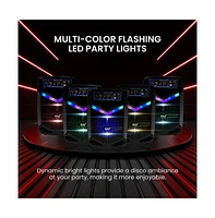 Pyle 8” Bluetooth Portable Pa Speaker With Rechargeable Battery, Party Lights & Microphone, 400 Watt