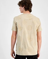 Guess Men's Relaxed-Fit Peony Logo Graphic T-Shirt