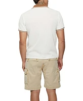 Guess Men's Weston Waffle-Knit Tipped Polo Shirt