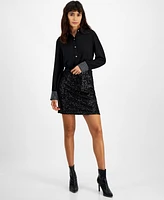 Bar Iii Women's Sequin Mini Skirt, Created for Macy's