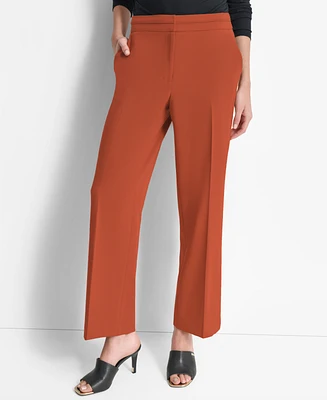 Dkny Women's Mid-Rise Wide-Leg Pleat-Front Pants