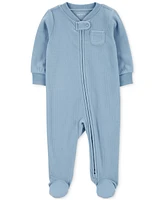 Carter's Baby Boys and Girl 2 Way Zip-Up Sleep & Play Fleece Footie Pajamas