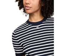 Tommy Jeans Women's Essential Striped Short-Sleeve Sweater