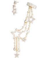 Emily in Paris Gold-Tone 2-Pc. Set Pave Star Stud Single Earring & Ear Climber