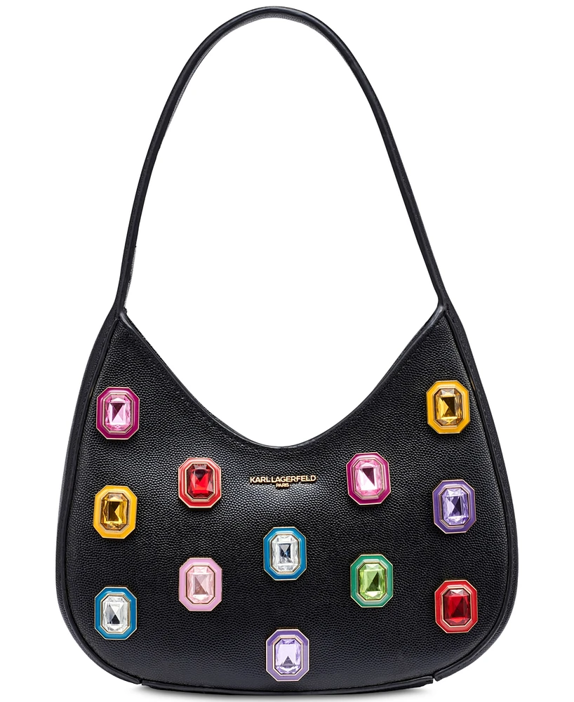 Karl Lagerfeld Paris Desi Small Leather Hobo