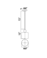 Cwi Lighting 12" Metal Saleen Led Mini Pendant