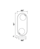 Cwi Lighting 19" Metal Celeste 2 Light Lamp