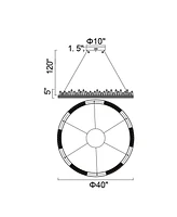 Cwi Lighting 6" Metal Agassiz Led Chandelier